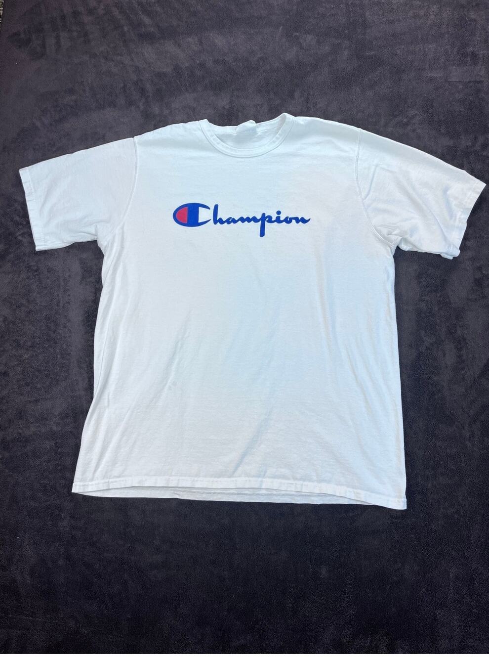 Champion Script Logo Tee 2XL White